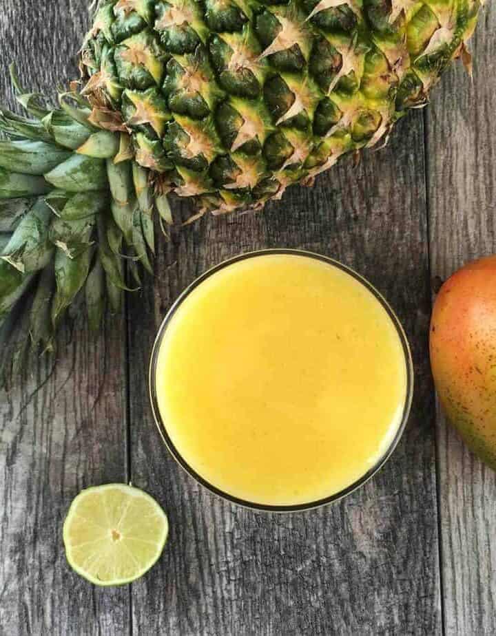 Pineapple Ginger Lime Mango Detox Drink