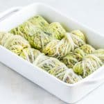 Cabbage Rolls with Beef and Mushroom in Tomato Sauce