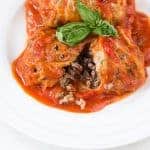 Cabbage Rolls with Beef and Mushroom