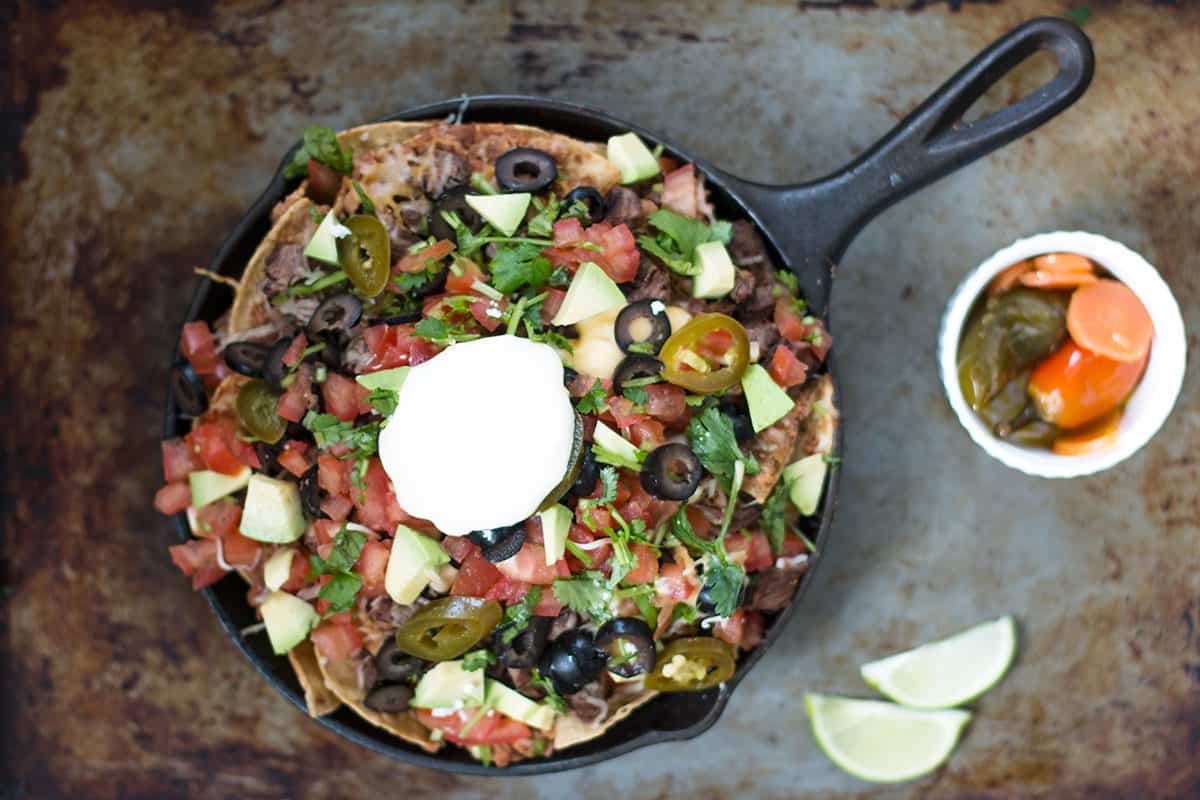 loaded steak nachos