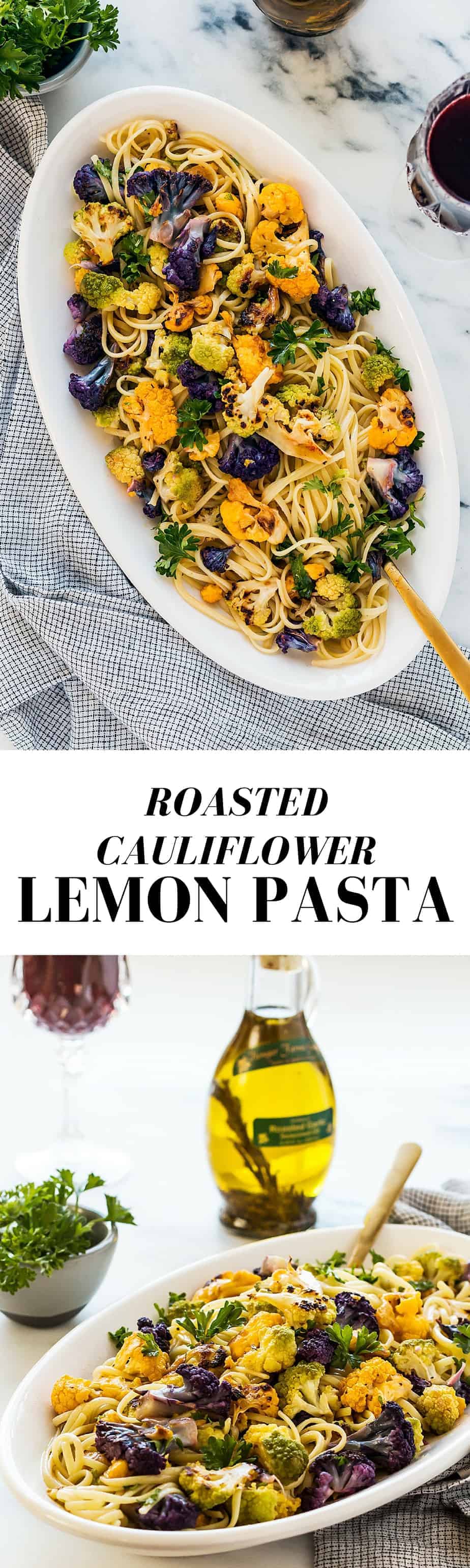 lemon pasta roasted cauliflower