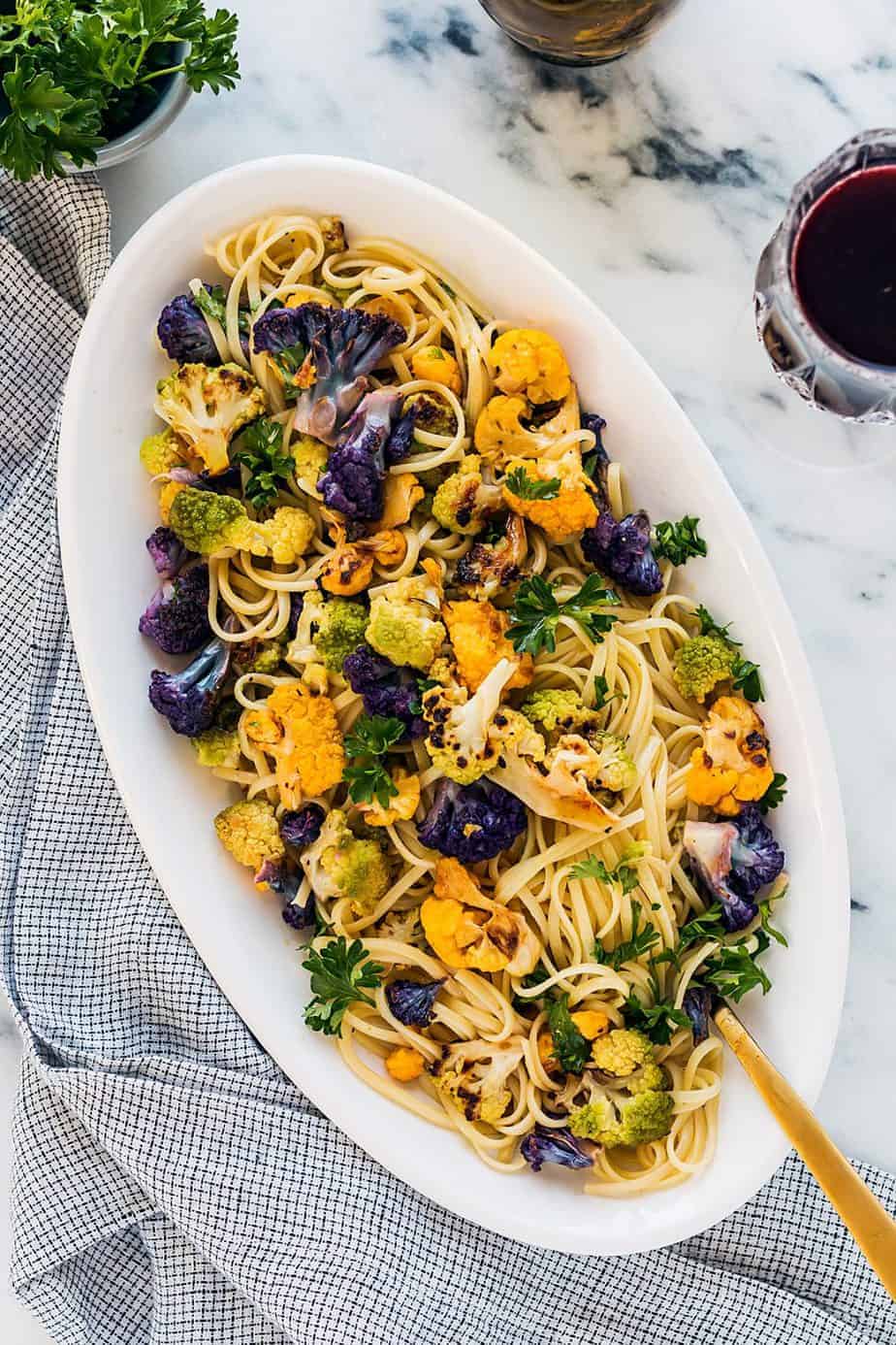 Delicious Roasted Cauliflower Lemon Pasta Posh Journal