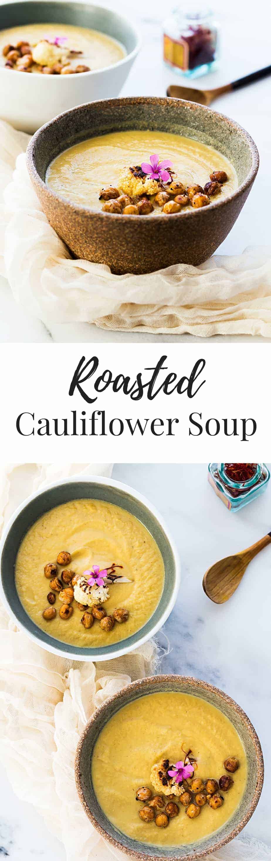 roasted cauliflower soup with saffron