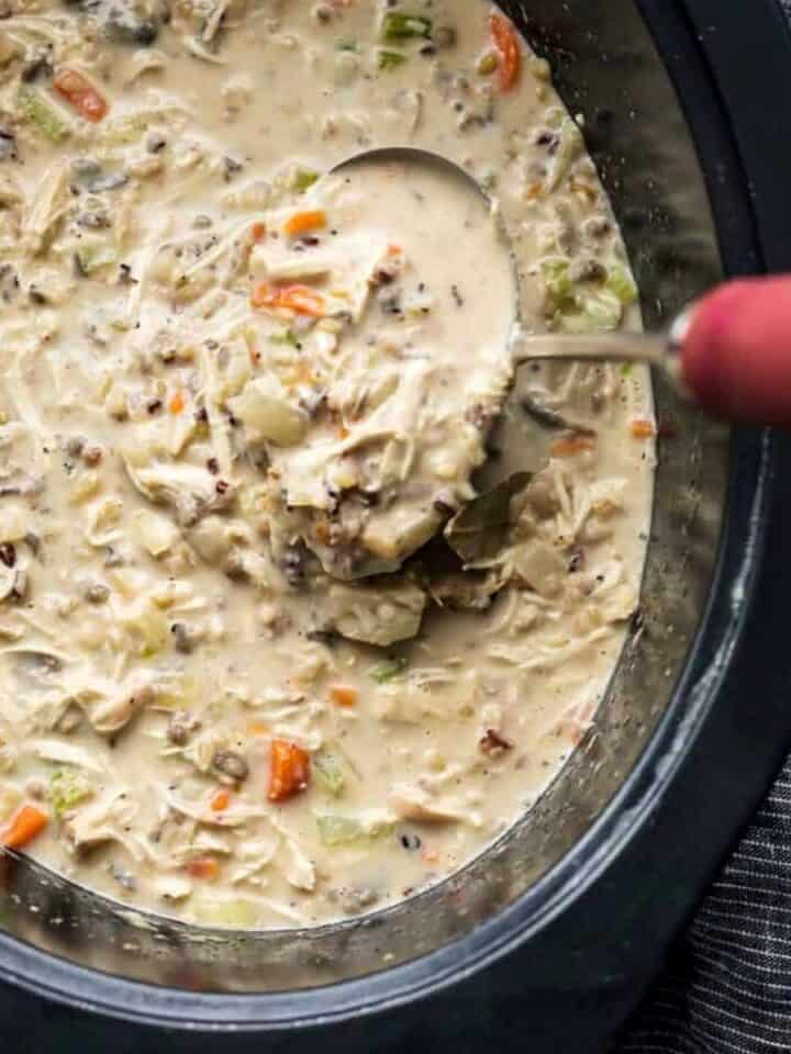 Slow Cooker Creamy Chicken Wild Rice Soup