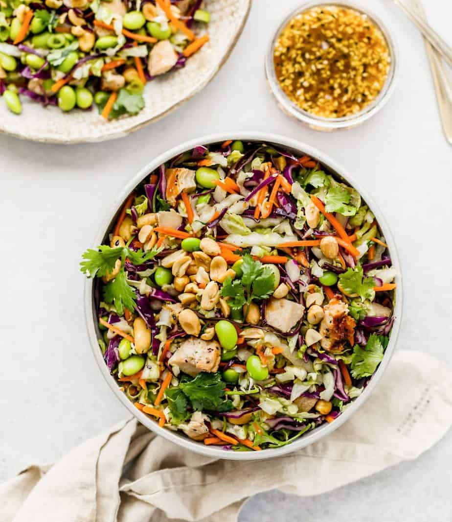asian chopped salad with sesame ginger dressing – posh journal
