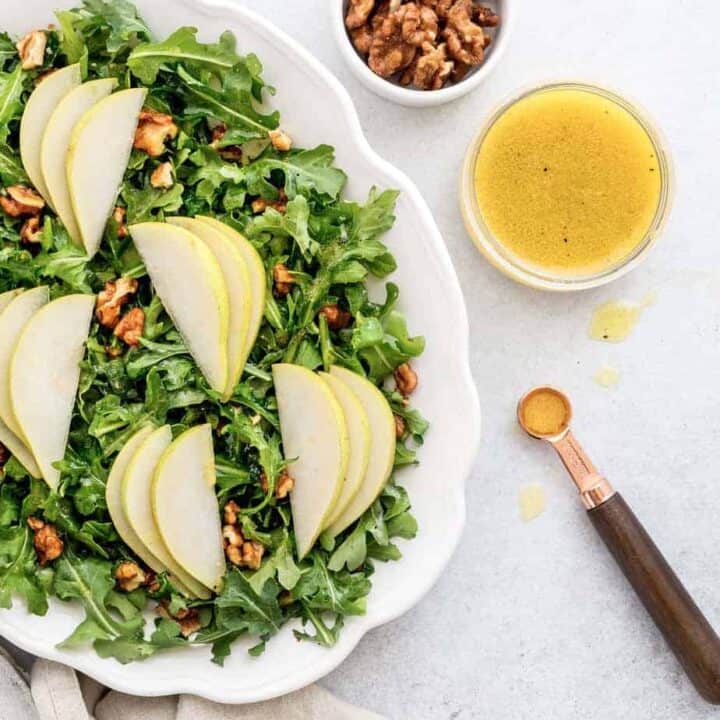 Pear Arugula Salad with Lemon Dressing Posh Journal