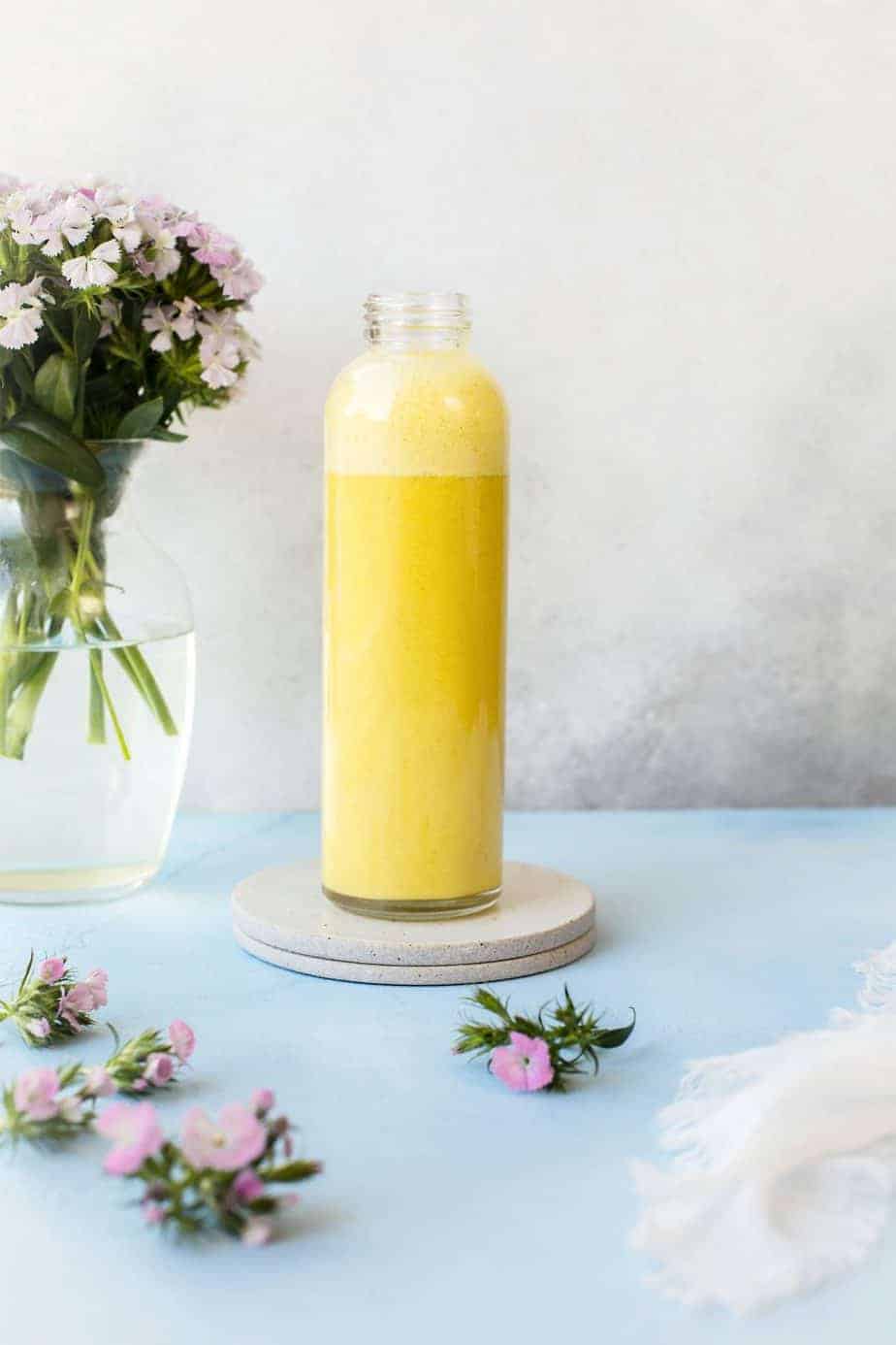 Orange Pineapple Protein Smoothie with Turmeric Powder
