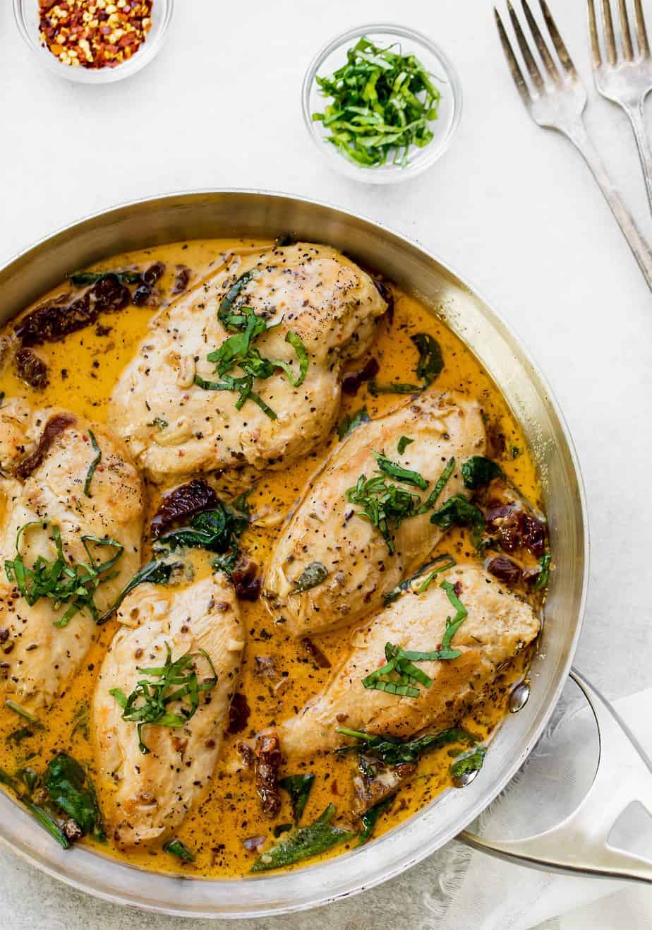 Sun Dried Tomato Chicken Breast with Cream Sauce Recipe