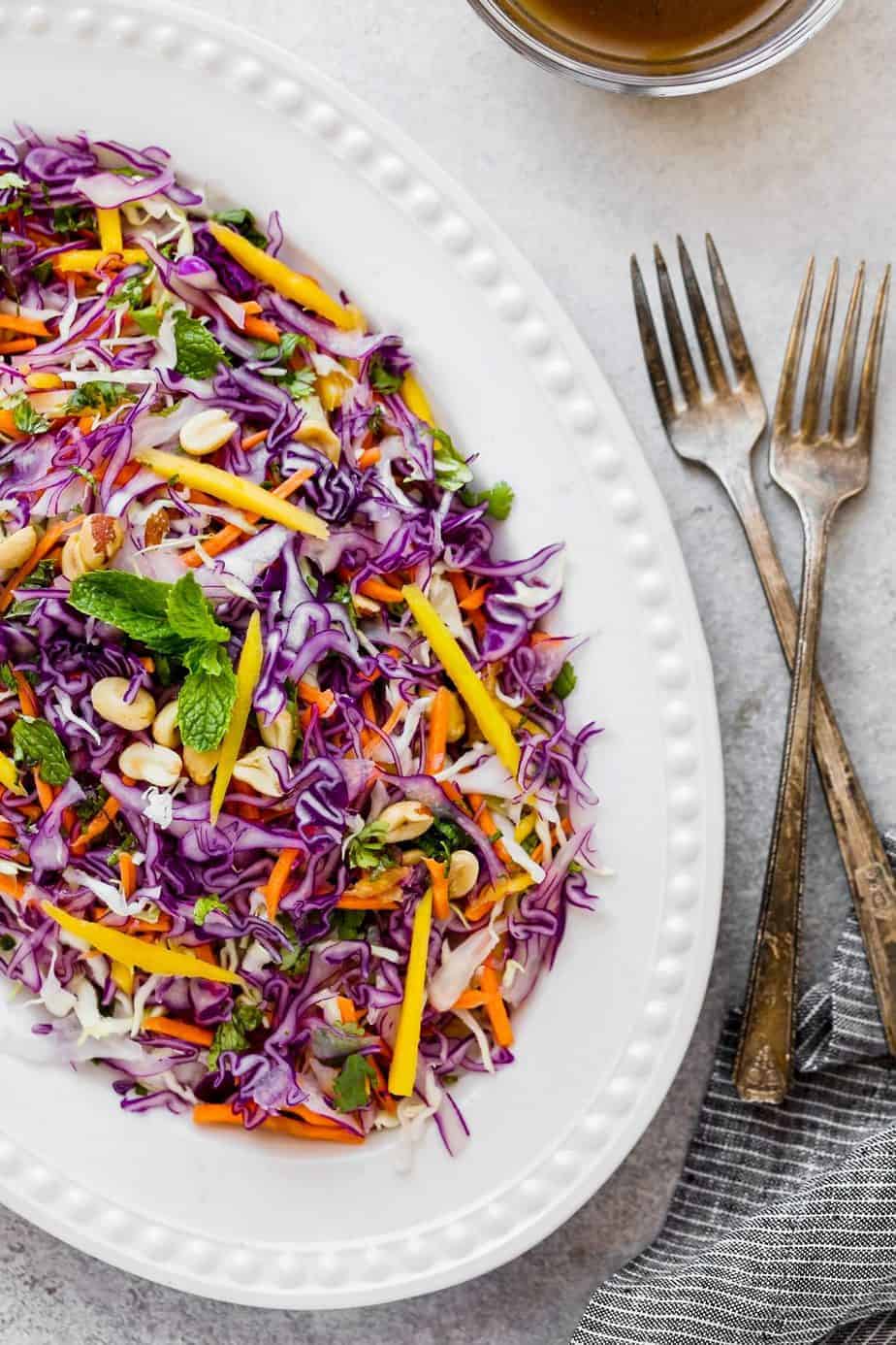 Crunchy Asian Slaw with Cabbage, Mango, Carrot and Tamarind Sauce Posh Journal