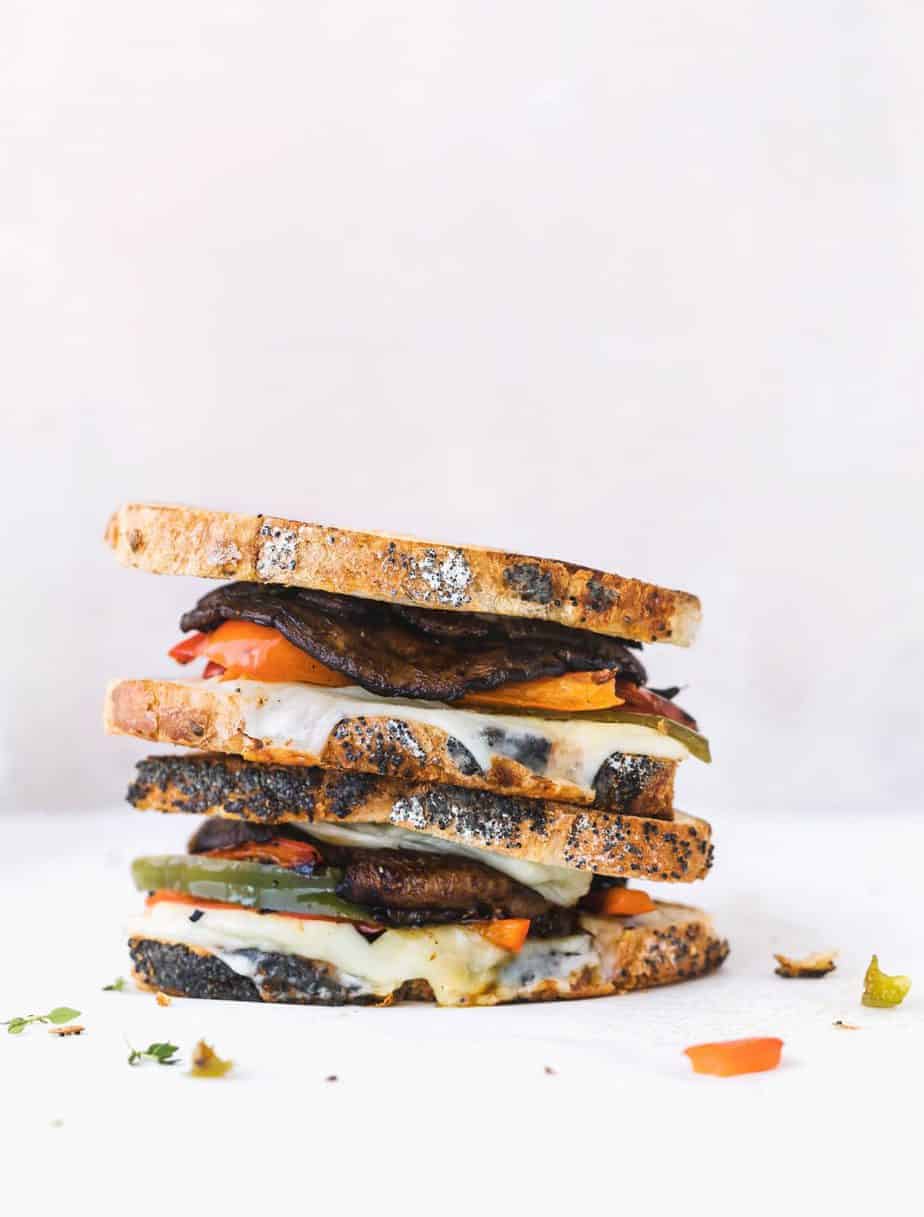 Marinated Portobello Mushroom Sandwich with Grilled Bell Pepper Posh Journal