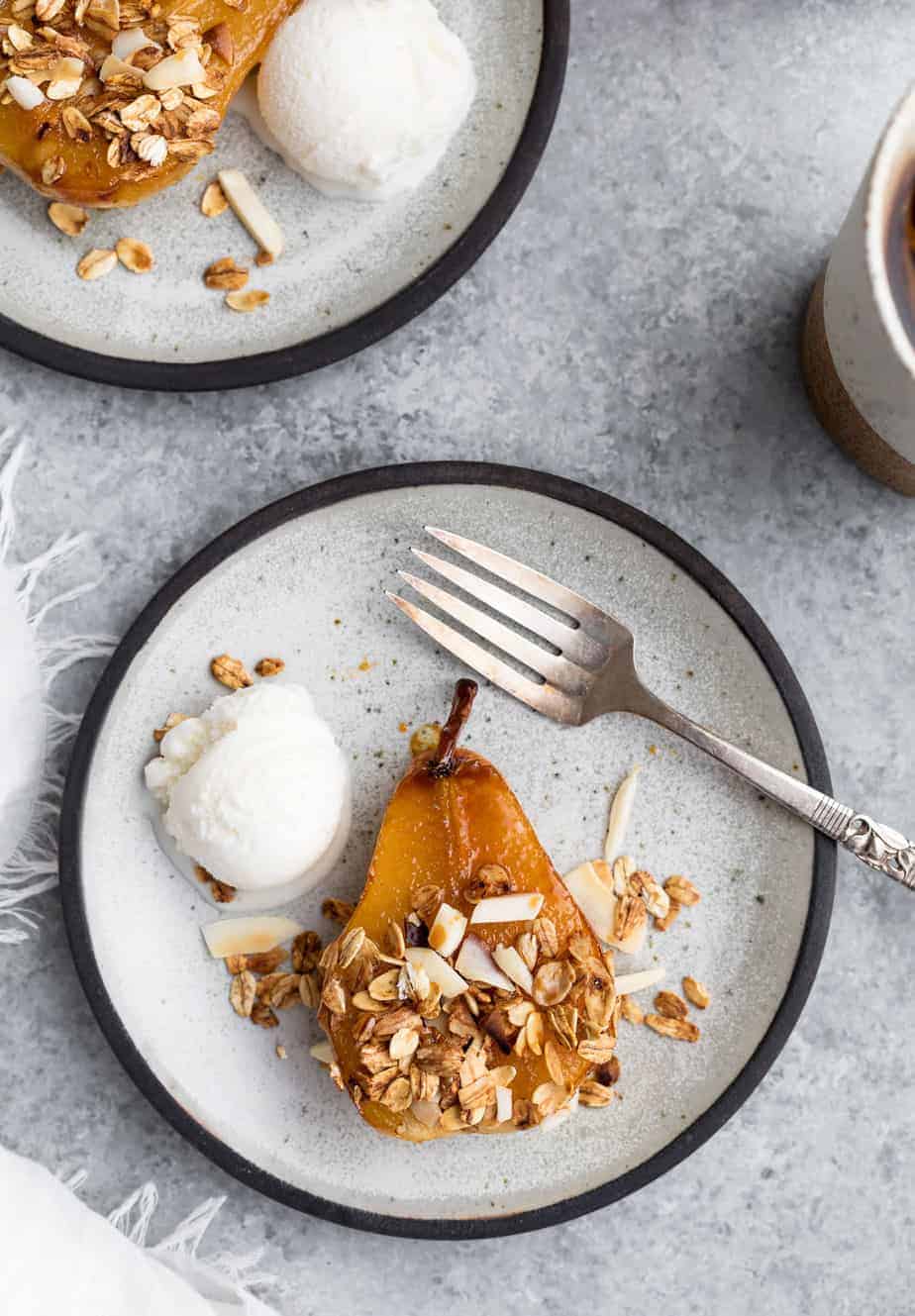 Baked Pears with Maple Syrup and Homemade Granola Illy Coffee