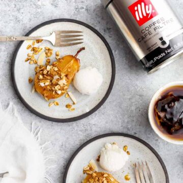 Baked Pears with Maple Syrup and Homemade Granola Illy Coffee