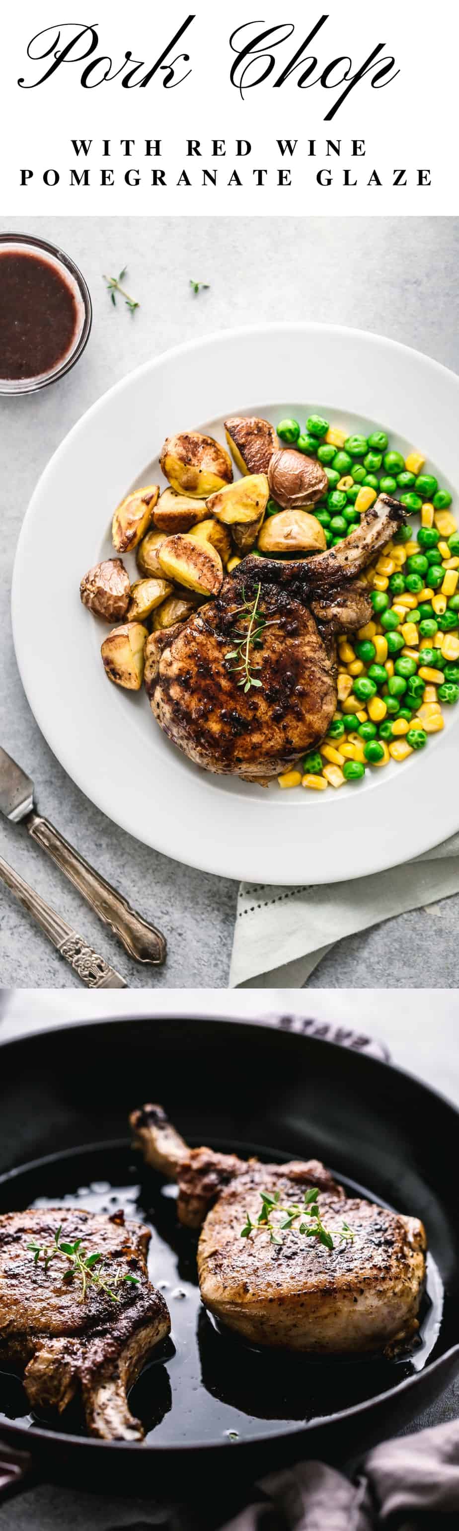 pork chop with red wine pomegranate glaze recipe 