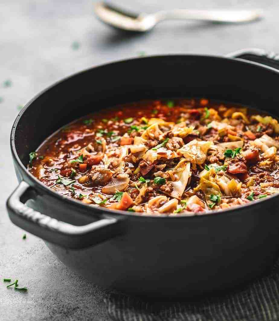 Slow Cooker Cabbage Roll Soup - Posh Journal