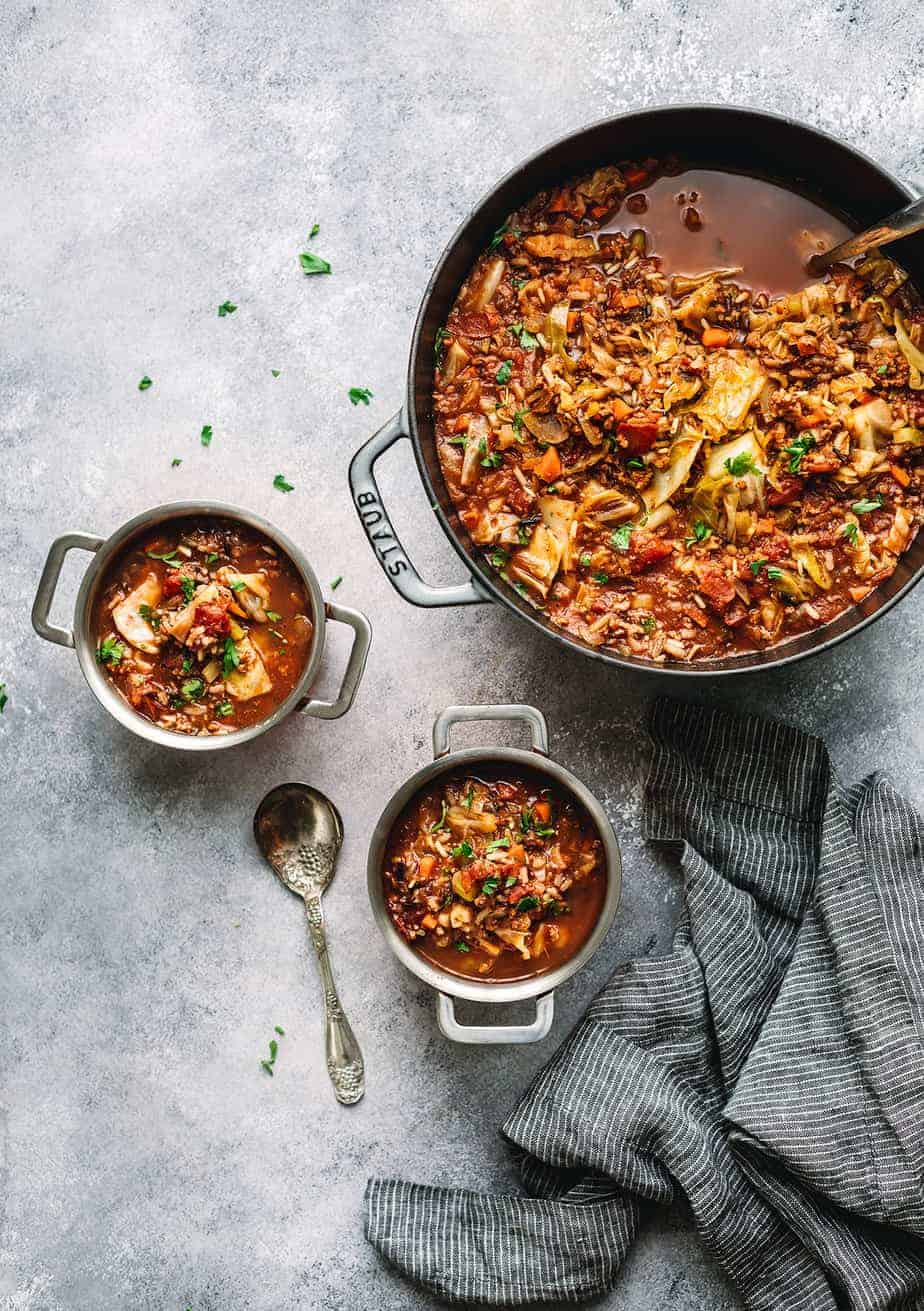 slow cooker cabbage roll soup