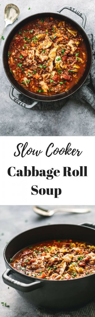 Slow Cooker Cabbage Roll Soup - Posh Journal