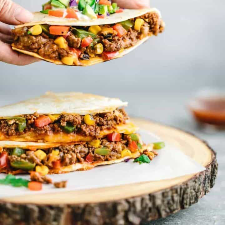 Ground Beef Quesadilla with Chipotle Seasoning Posh Journal