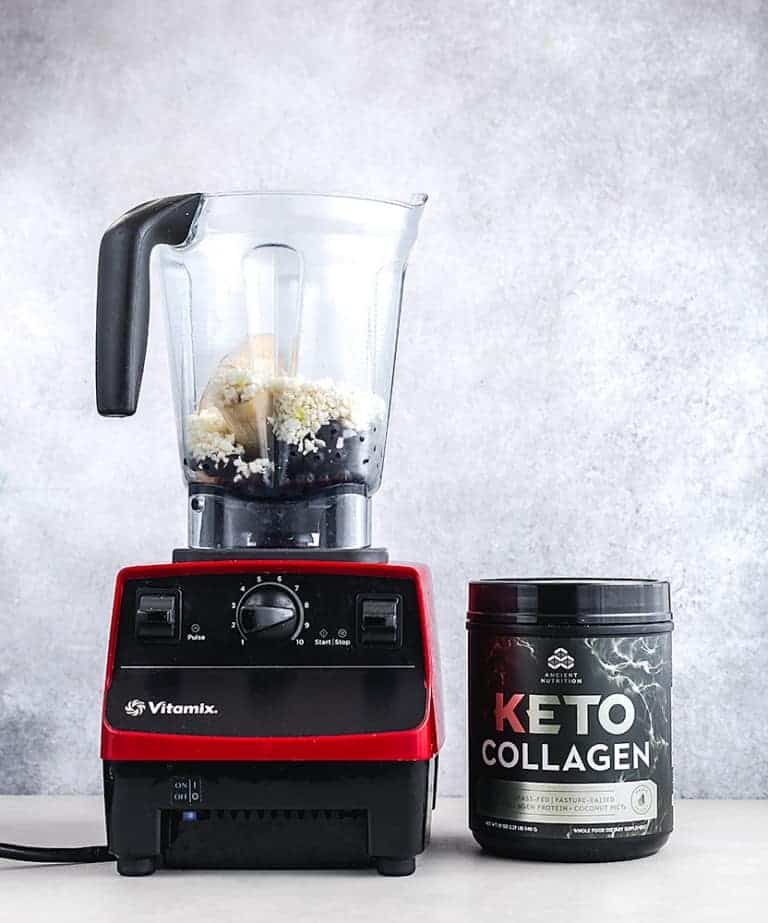 Cauliflower Berry Smoothie with Keto Collagen Posh Journal