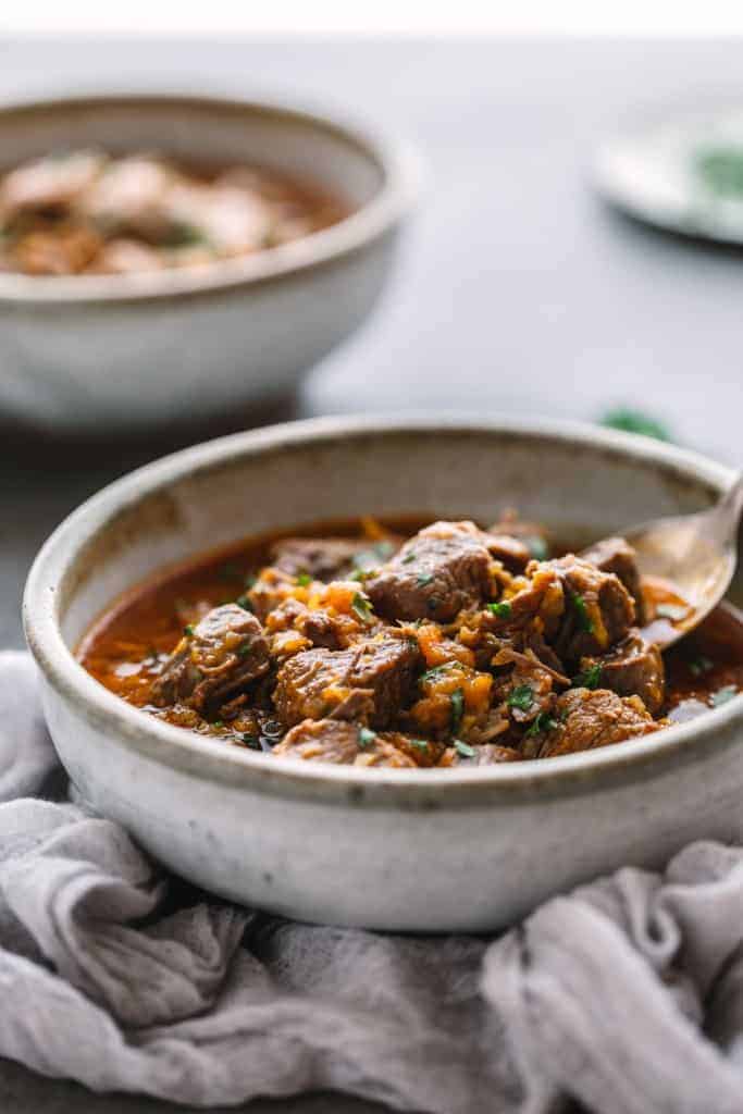 Instant Pot Lamb Stew with Apricots