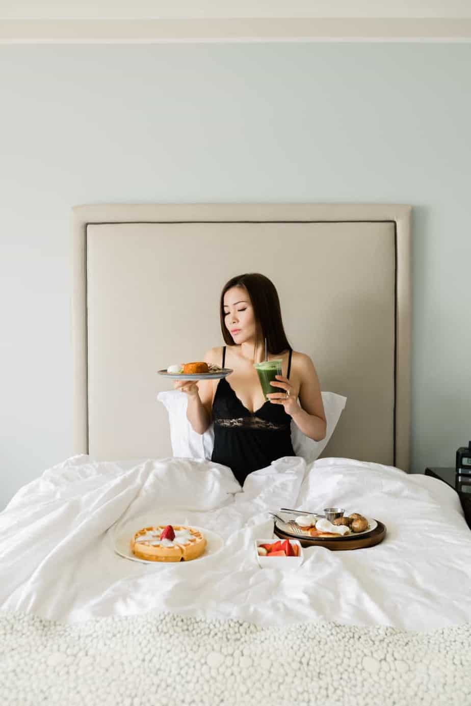 Loews Coronado breakfast in bed