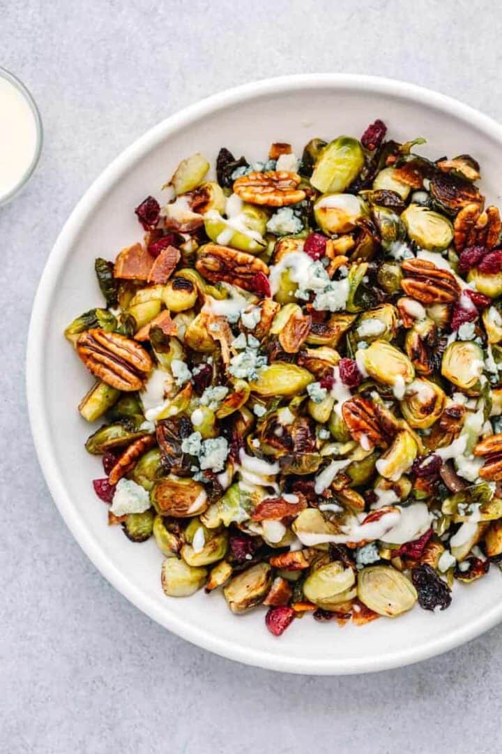 Crispy Brussels Sprouts with Bacon and Garlic Aioli - Posh Journal