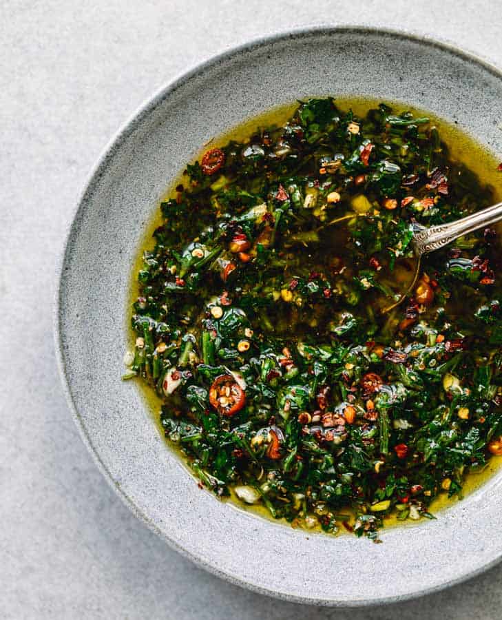 Green Chimichurri with parsley