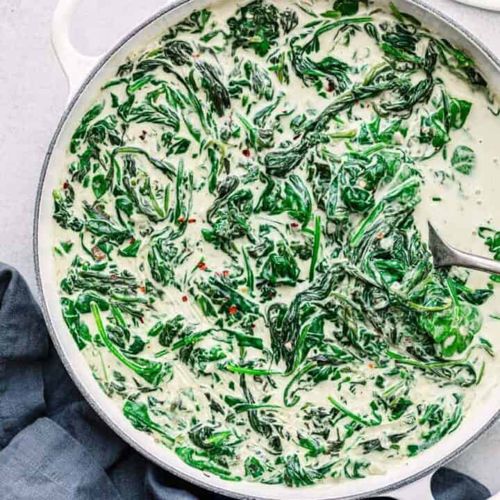 Easy KETO Creamed Spinach - So Cheesy! - Posh Journal