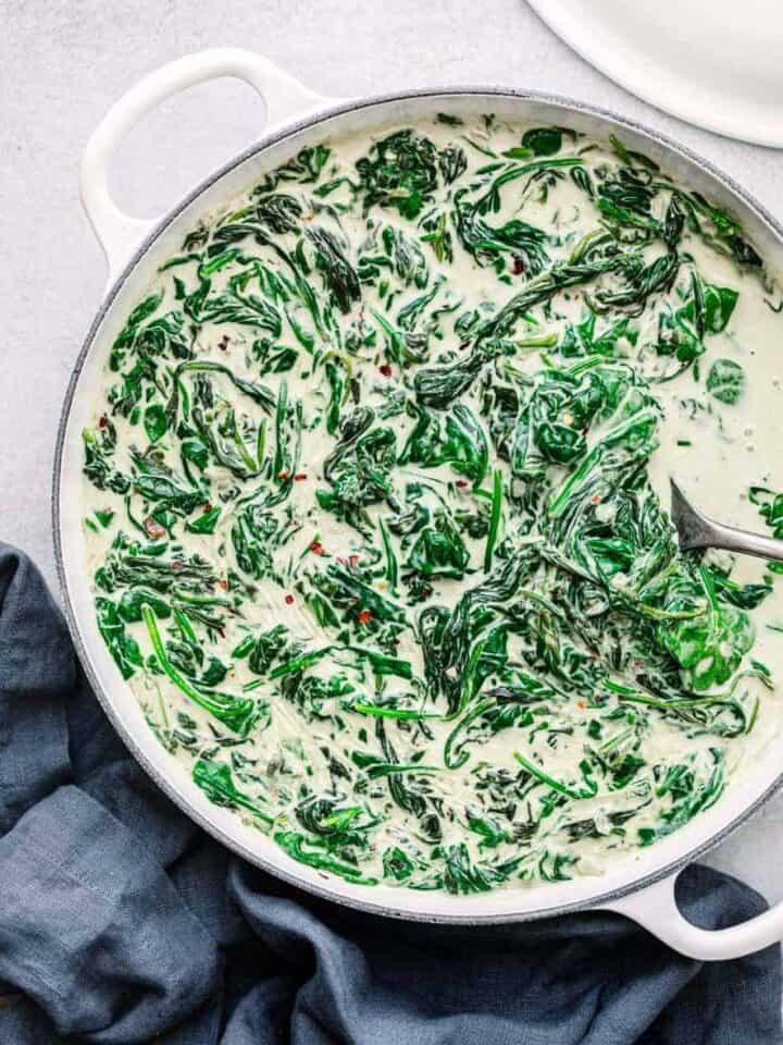 Creamy and Cheesy Keto Creamed Spinach