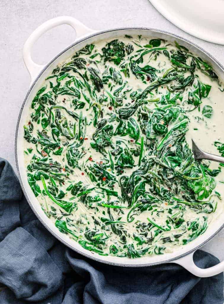 Creamy and Cheesy Keto Creamed Spinach