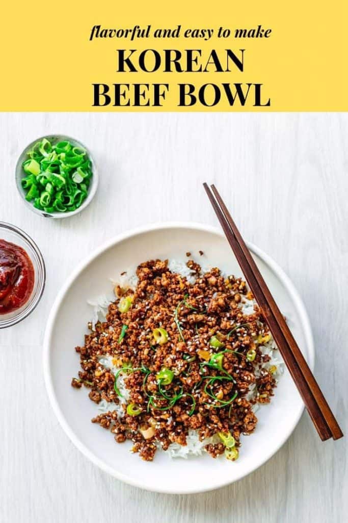 Korean beef bowl with gojuchang 