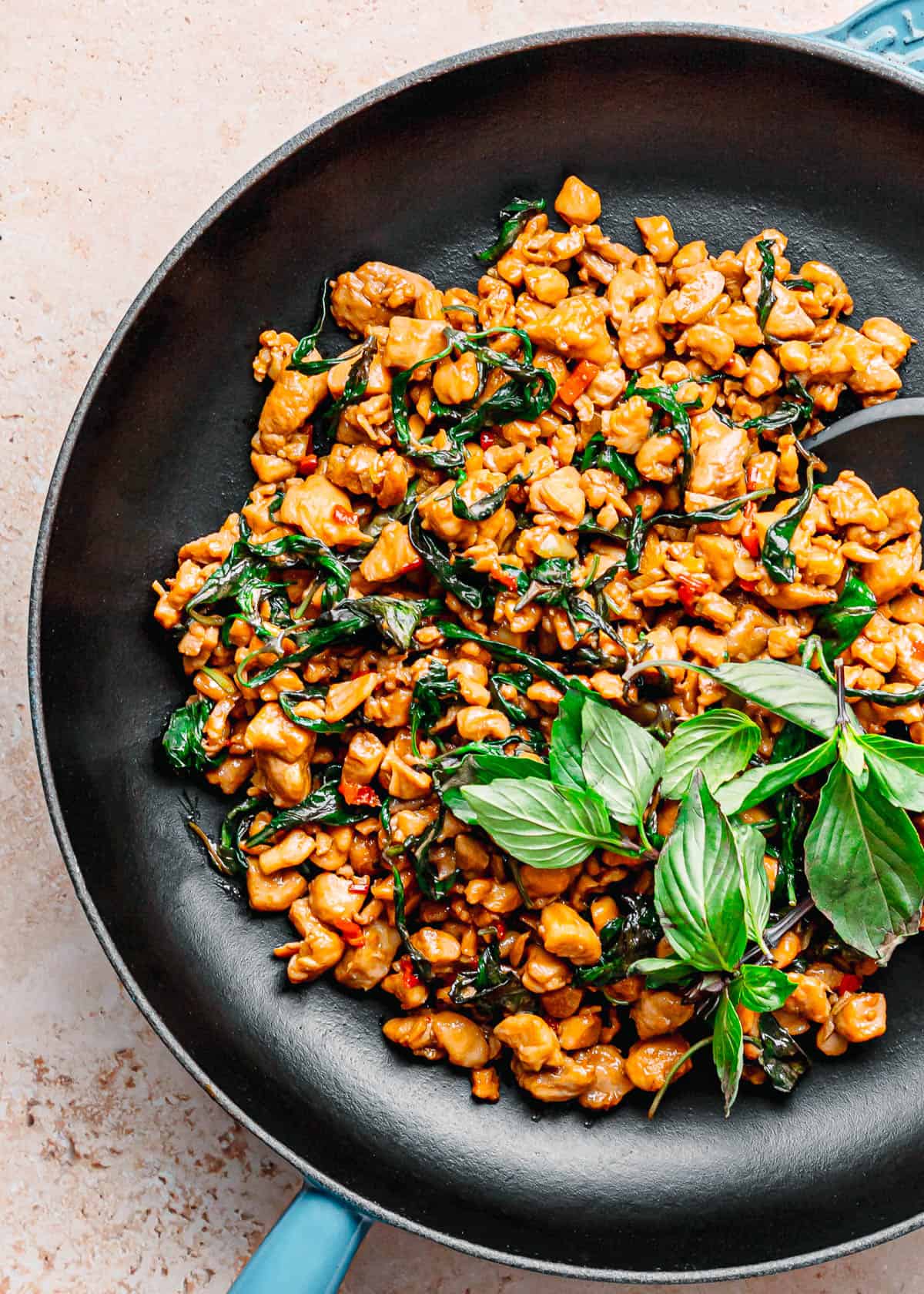 Thai Basil Chicken stir fry. 