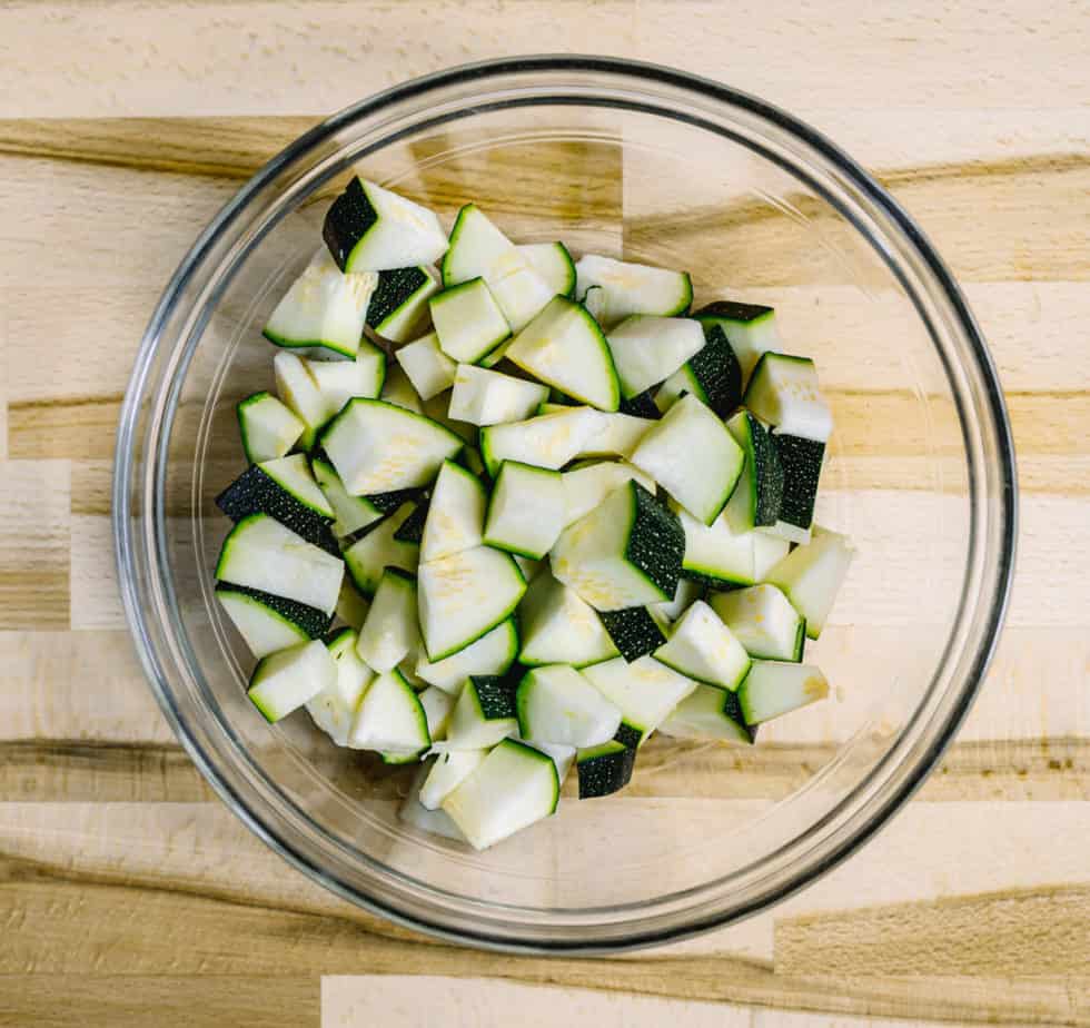 chopped zucchini