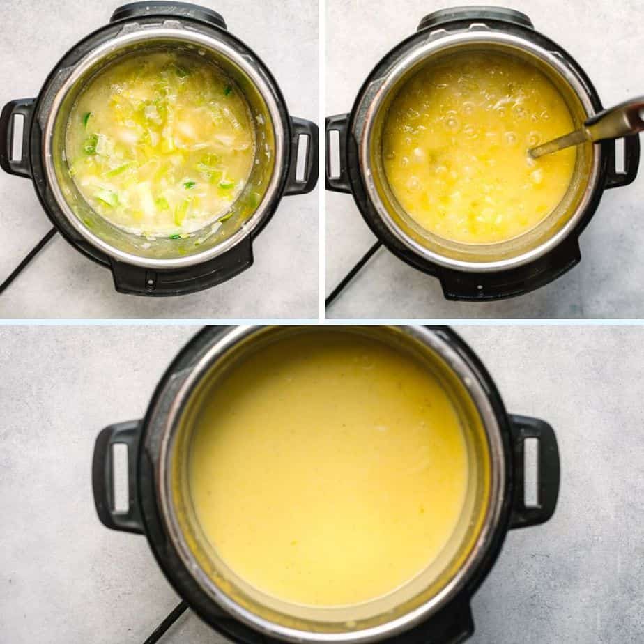 How to cook potato leek soup in a pressure cooker