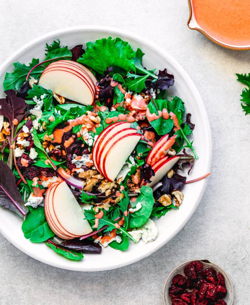 APPLE WALNUT SALAD WITH CRANBERRY VINAIGRETTE