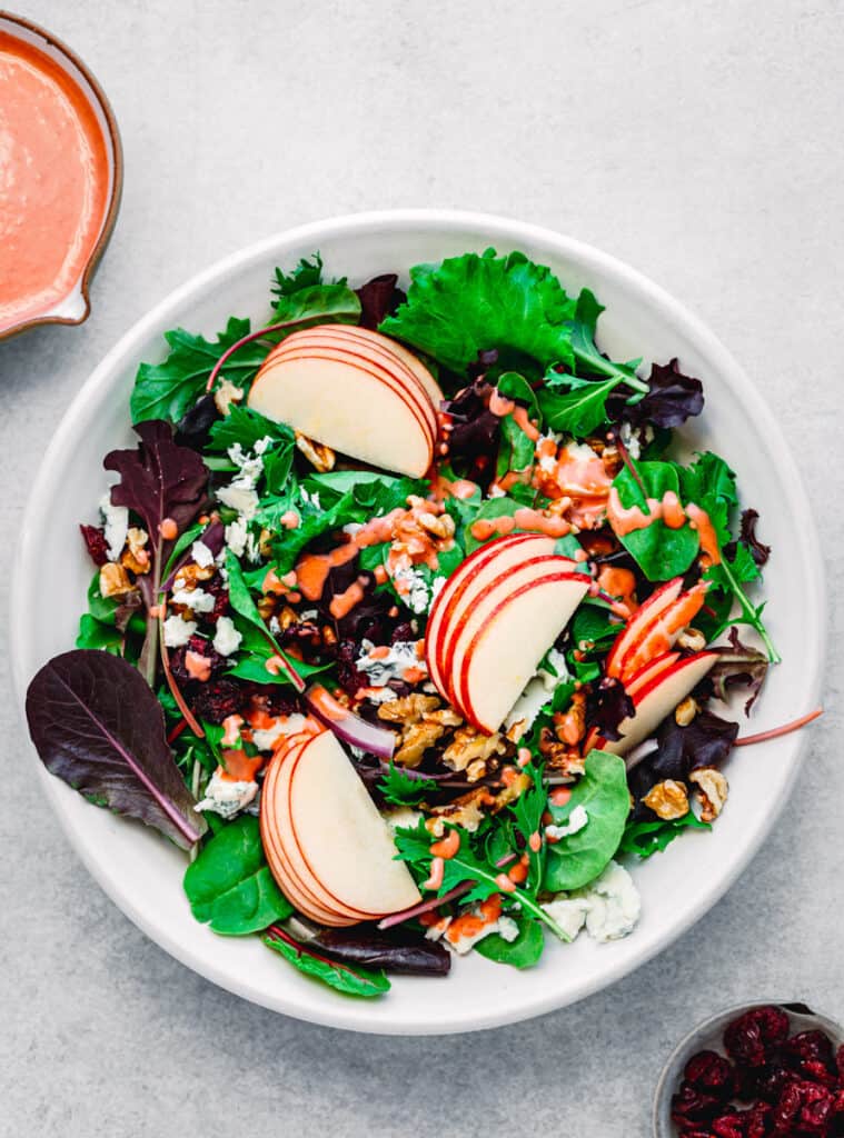 APPLE WALNUT SALAD WITH CRANBERRY VINAIGRETTE