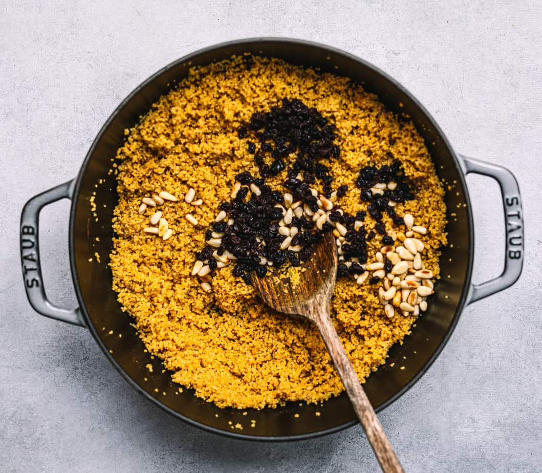 Moroccan Couscous with Currants and Pine Nuts Posh Journal