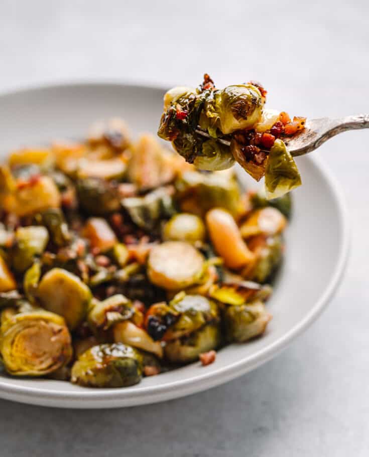 Roasted Brussels Sprouts with Pancetta and Apple Posh Journal