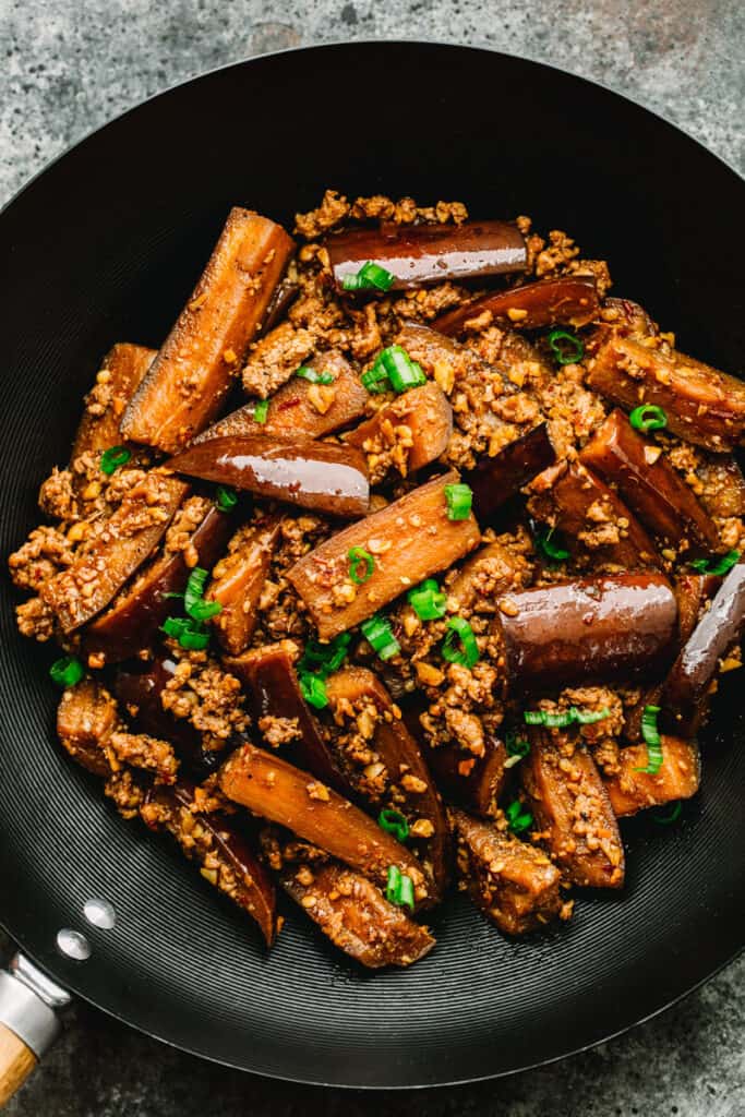 Chinese Eggplant with Minced Pork - Posh Journal