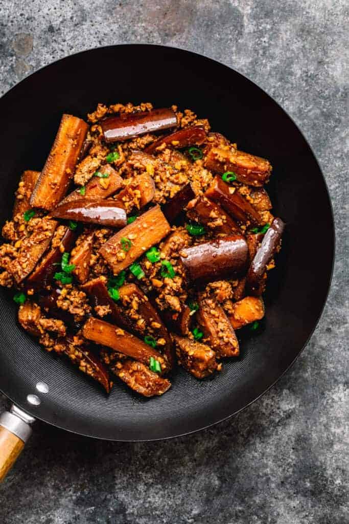 Chinese Eggplant with Minced Pork - Posh Journal