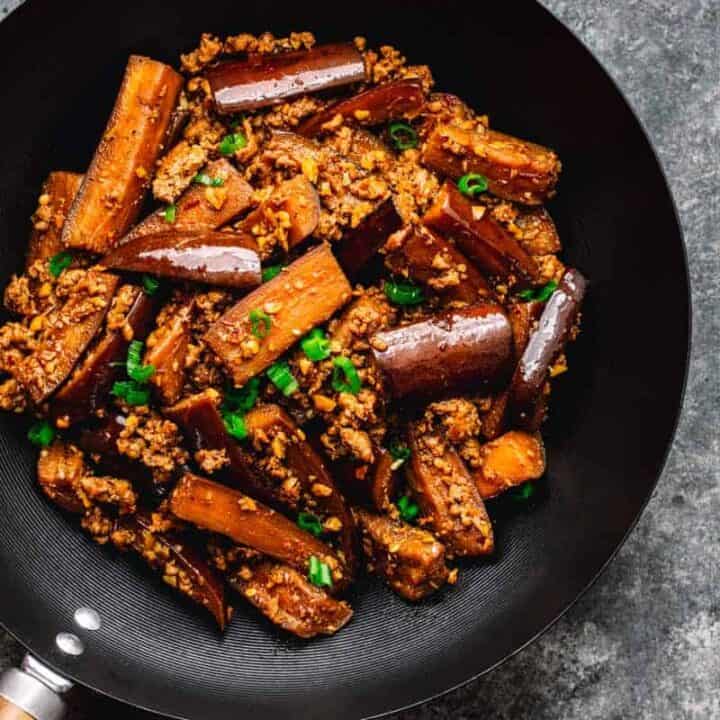 Chinese Eggplant with Minced Pork - Posh Journal