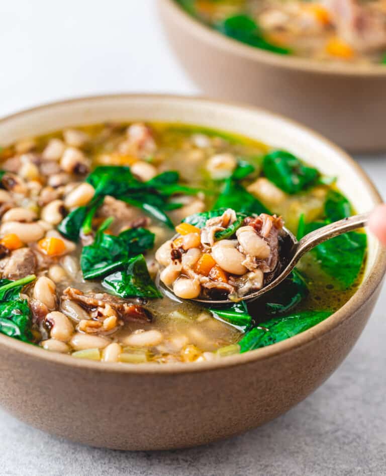 Instant Pot BlackEyed Pea Soup with Ham Hock and Spinach Posh Journal