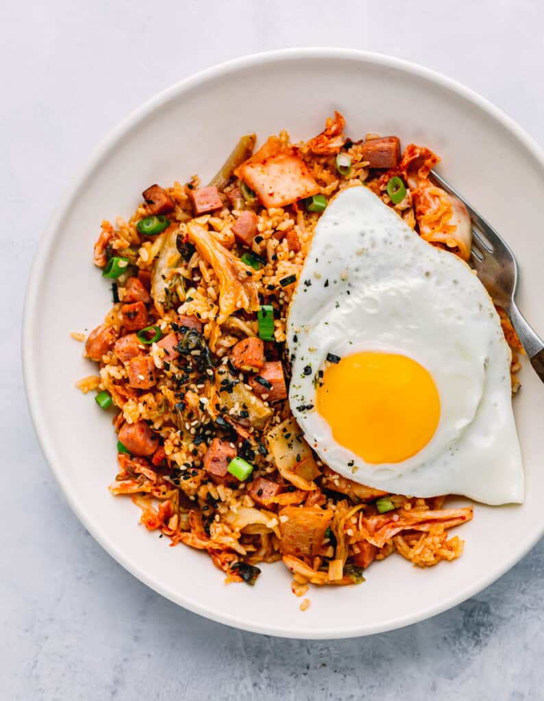 Spam Kimchi Fried Rice Bokkeumbap