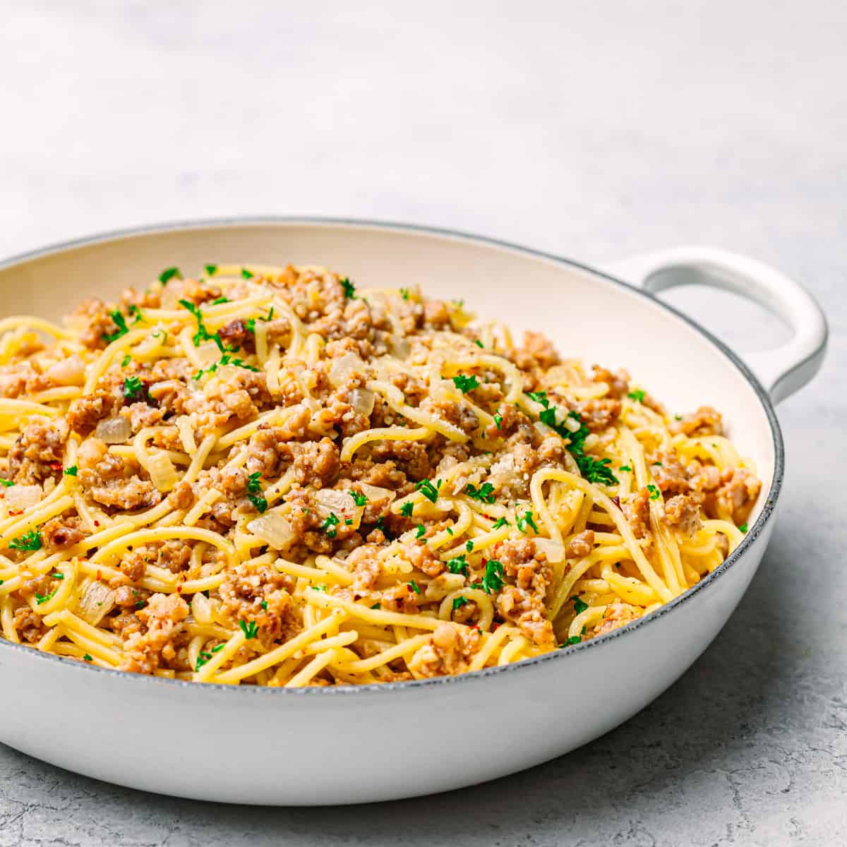 Beer Bratwurst Pasta