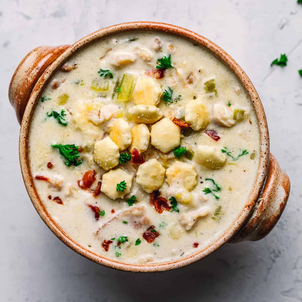 Lighter Instant Pot Clam Chowder - Pressure Cooking Today™