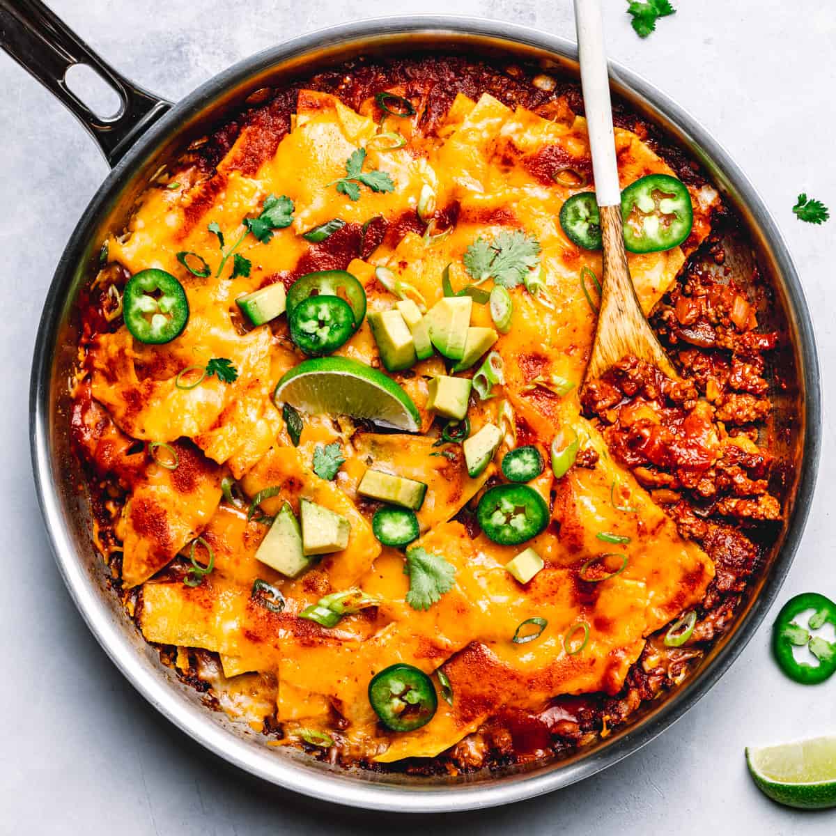 Skillet Beef Enchiladas