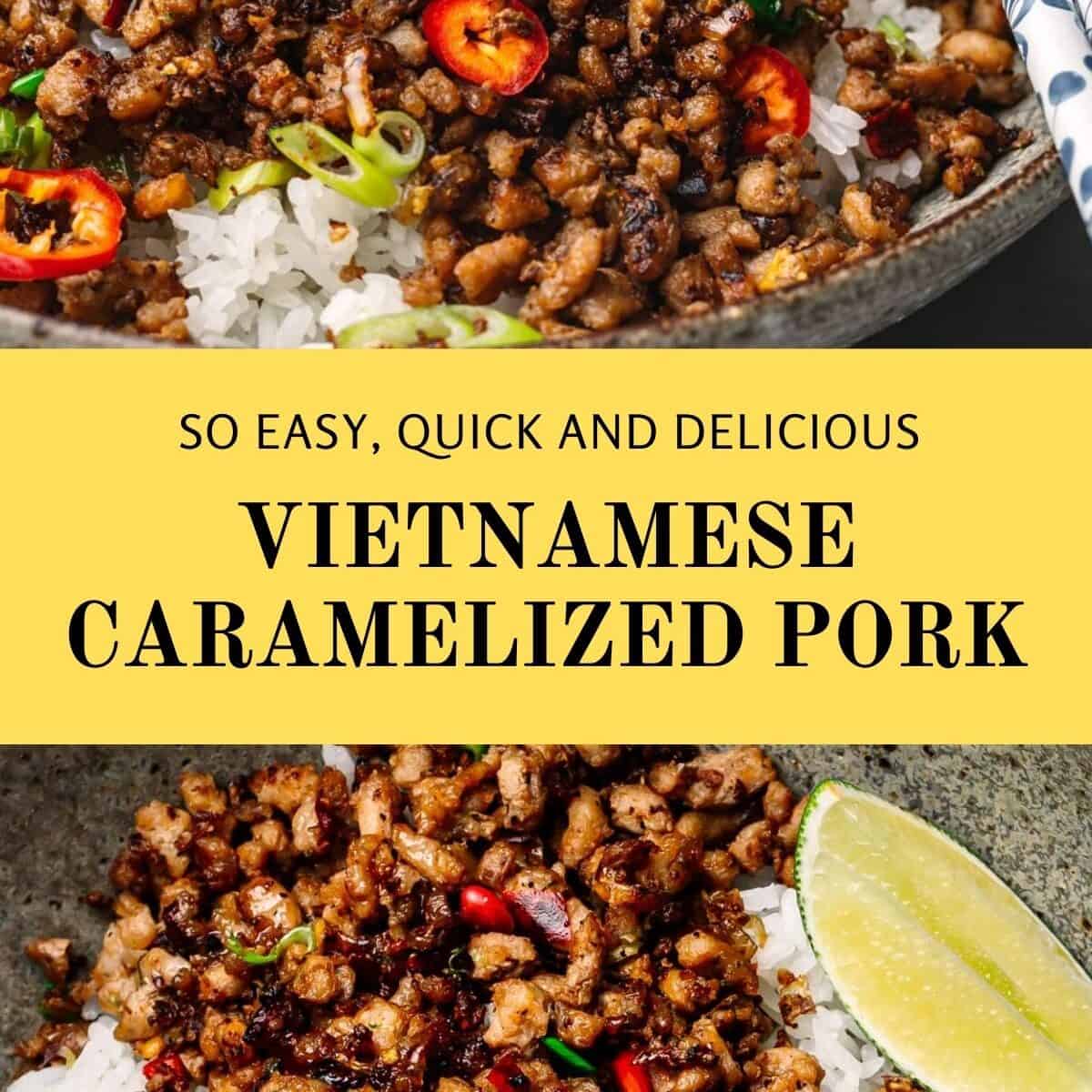 Vietnamese Caramelized Pork Bowls