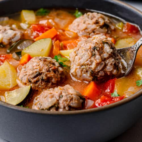 Albondigas Soup (Caldo de Albóndigas) - Posh Journal