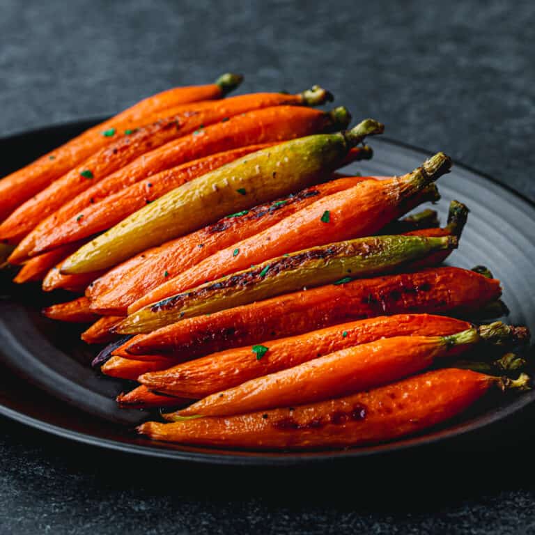 Roasted Rainbow Carrots with Maple Syrup Posh Journal
