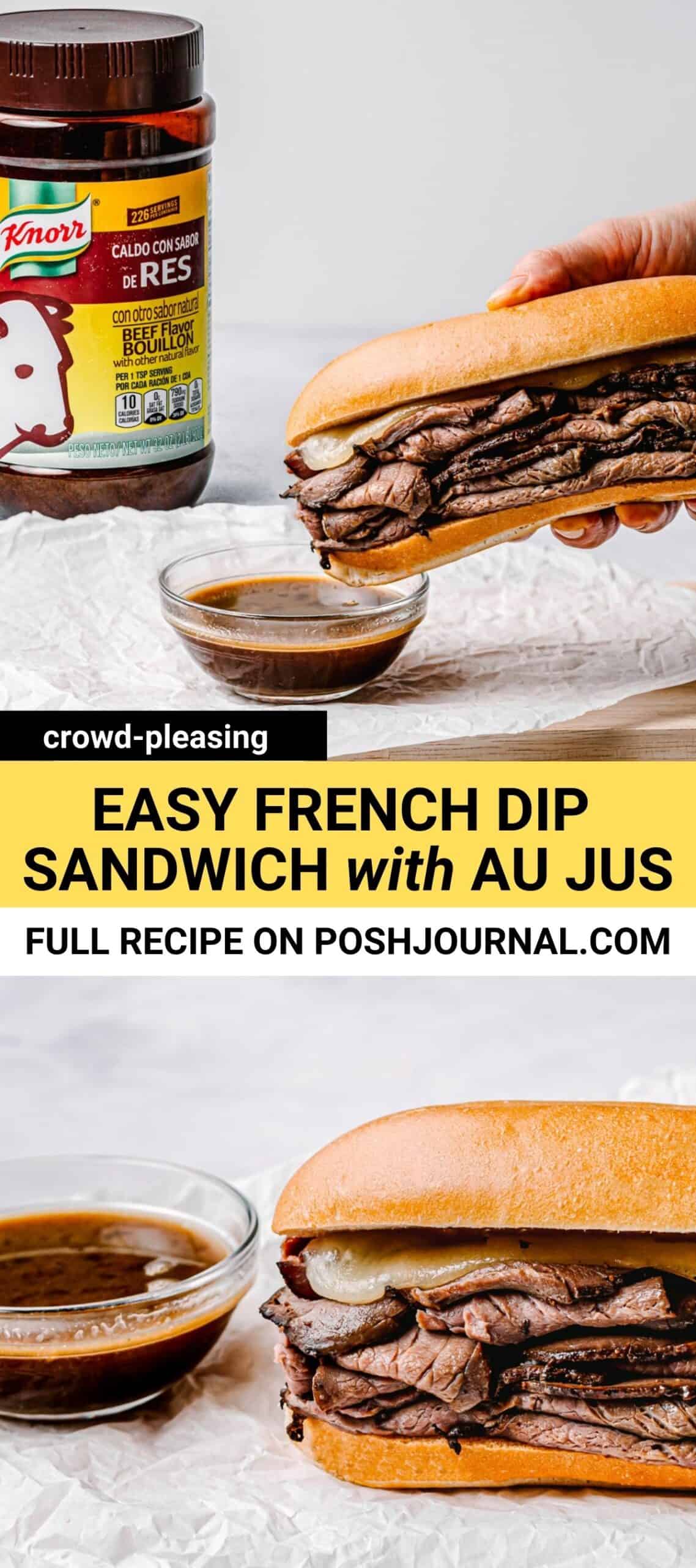 Easy French Dip Sandwich with Au Jus Posh Journal
