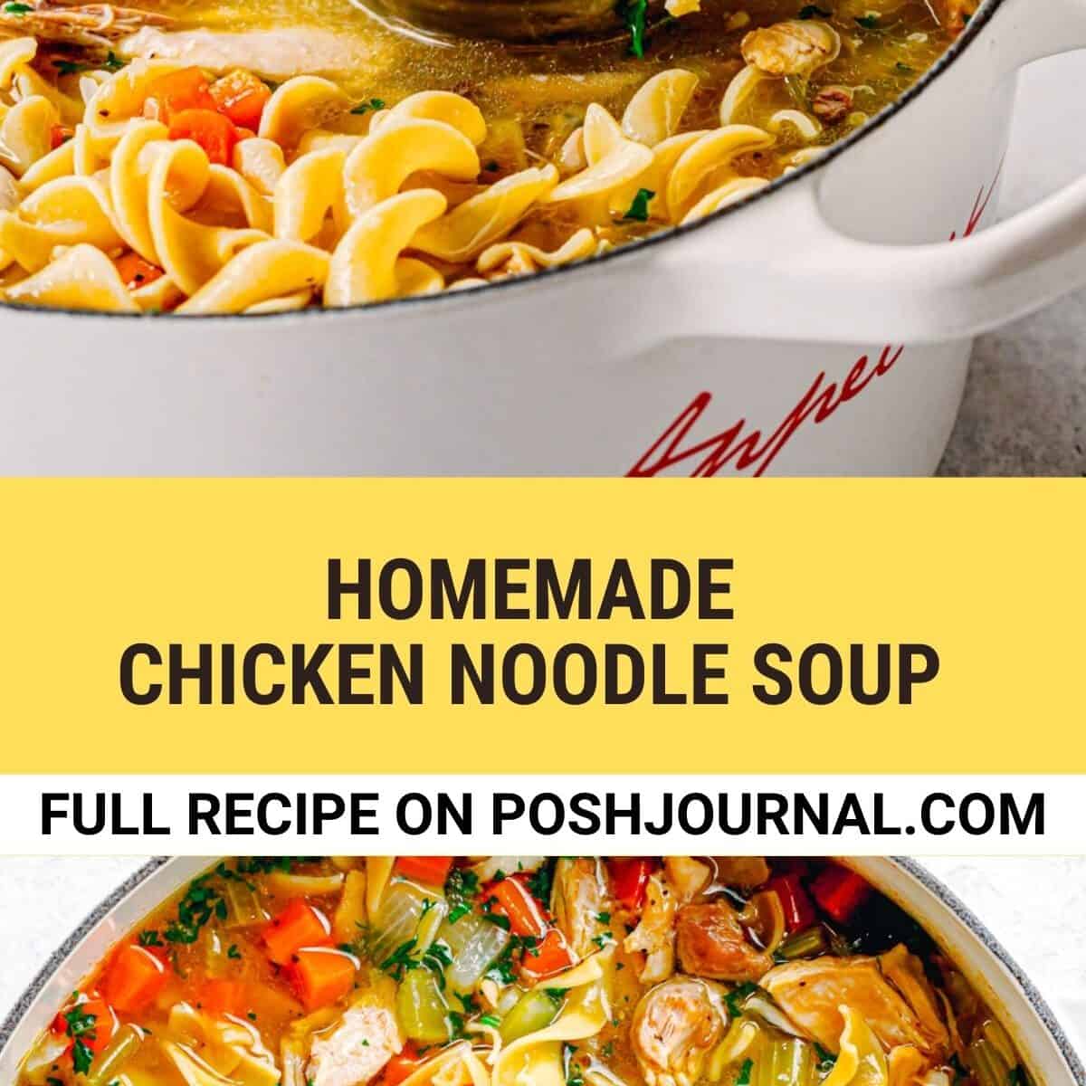 Homemade Chicken Noodle Soup Recipe.